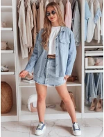Dámska košeľová bunda OVERBOR modrá FashionStreet TY4887