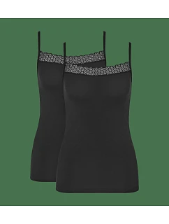 Feel of Modal Spaghetti Top 2P – čierna – TRIUMPH Čierna – TRIUMPH