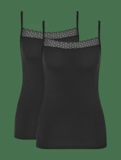Feel of Modal Spaghetti Top 2P – čierna – TRIUMPH Čierna – TRIUMPH