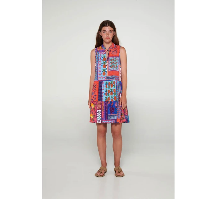 Šaty bez rukávů s potiskem model 19697651 - Vamp