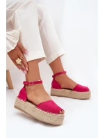 Dámské espadrilky na platformě s pletením fuchsie model 21704459 - Boto