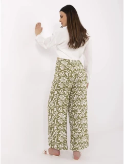 Nohavice D73771M62237H olivovo zelené