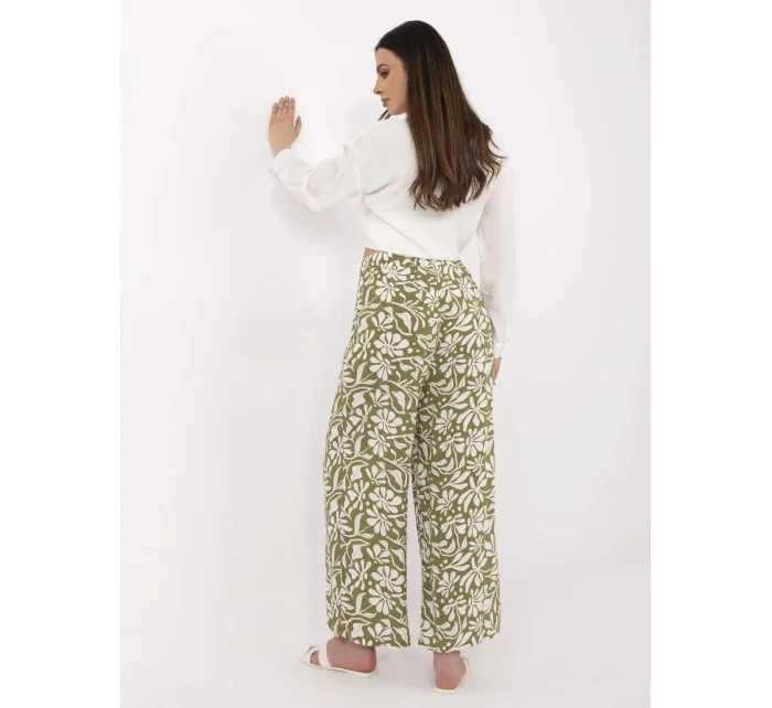 Nohavice D73771M62237H olivovo zelené