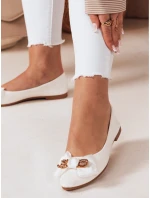Dámske baleríny TEDBOW na podpätku biele FashionStreet ZY0768