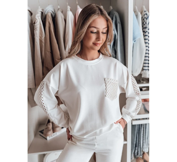 Dámská oversize mikina ecru Dstreet model 21985738 - FashionStreet