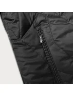 Čierna dámska plus size bunda s odnímateľnou kapucňou J Style (16M9268-392)