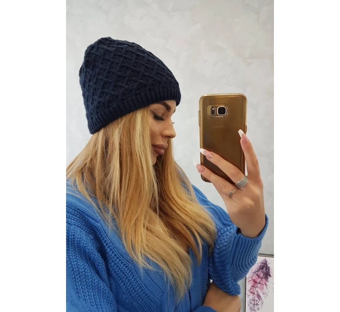 Fleecová čiapka K204 tmavo modrá