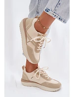 Dámské tenisky na platformě Big Star TT274278 Béžové