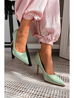 Klasické lakované lodičky z imitace kůže Zelené model 22092155 - Boto