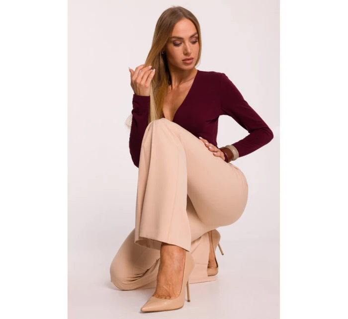 model 21295978 Kalhoty s rozšířenými nohavicemi béžové - Moe