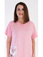 Dámská noční košile s krátkým rukávem model 18728710 - Vienetta Dámská noční košile s krátkým rukávem model 18728710 - Vienetta