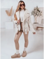 Dámská kožená bunda s ovčí kůží bílá Dstreet model 21981574 - FashionStreet