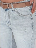 Dámské džínové kalhoty slim fit s páskem modré Dstreet model 21983375 - FashionStreet