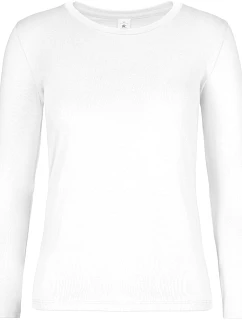 B&C #E190 LSL /women Dámské tričko z těžké bavlny s dl. rukávem 01.008T white