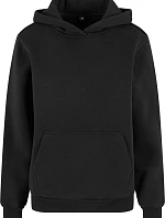 Build your Brand BY 289 Dámska mikina s kapucňou v oversize štýle „Fluffy“ 56.0289 čierna