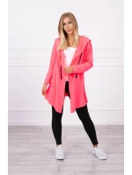 Voľná bunda s kapucňou ružová neónová Voľná bunda s kapucňou ružová neónová