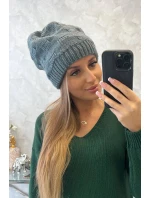 Dámska čiapka Nastia K373 tmavo šedá