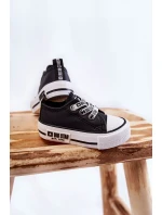 Dětské kožené tenisky BIG STAR model 21594816 Černý a bílý - Big Star Shoes