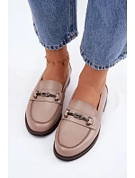 Dámske kožené mokasíny Vinceza 18132 Beige