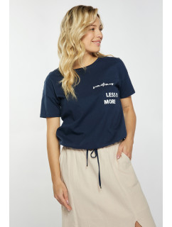 Monnari Blúzky Bavlnené tričko s vreckom Navy Blue