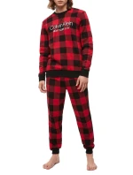 Pánske tepláky NM1726E-5VJ čiernočervená - Calvin Klein