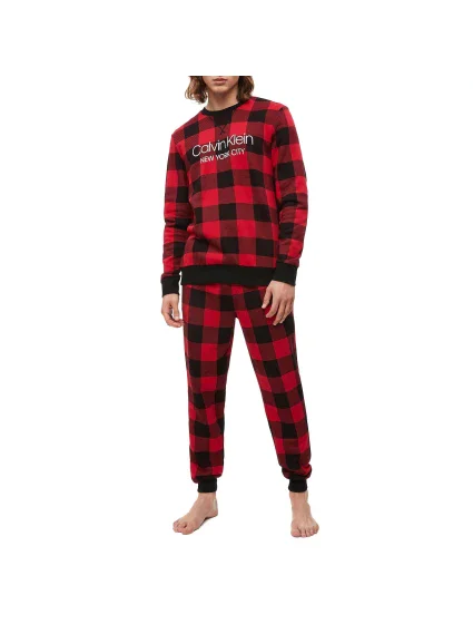 Pánske tepláky NM1726E-5VJ čiernočervená - Calvin Klein