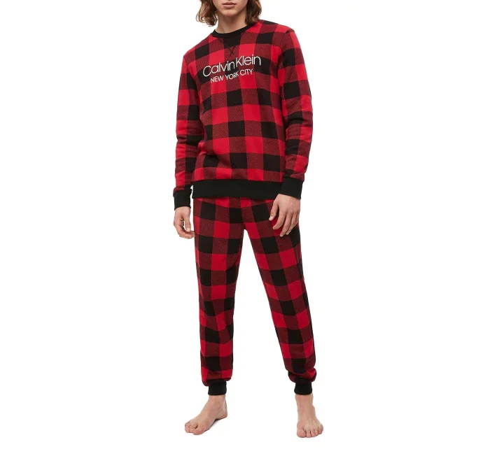 Pánske tepláky NM1726E-5VJ čiernočervená - Calvin Klein