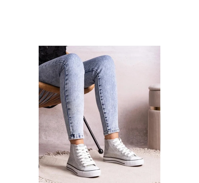 Tenisky  model stříbrné Solea model 21935237 - SWEET SHOES