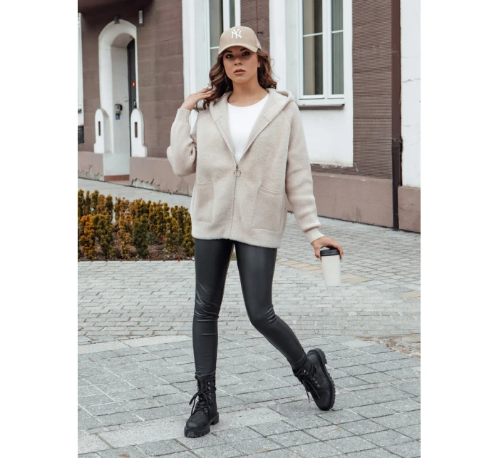 Dámská bunda z alpaky beige Dstreet model 21979858 - FashionStreet