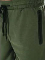 FashionStreet pánske olivové teplákové šortky SX2473