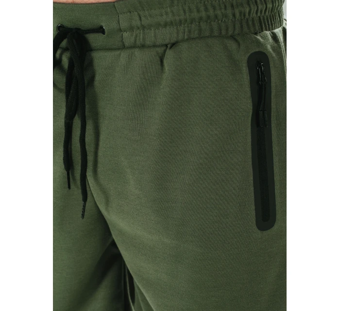 FashionStreet pánske olivové teplákové šortky SX2473