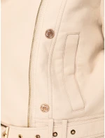 damska skórzana z beżowa model 22035991 - FashionStreet