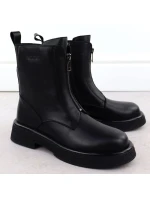 Dámske kožené topánky Goe black SS2N4145