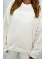 Izolovaná souprava model 18922101 ecru - K-Fashion Izolovaná souprava model 18922101 ecru - K-Fashion