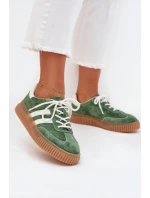 Dámské Velurové Tenisky Na Platformě Zelené model 21703435 - Boto