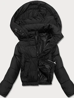 PRZEJŚCIOWA KRÓTKA KURTKA Z KAPTUREM CZARNA model 21245762 - J.STYLE