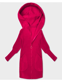 bunda s kapucí, fuchsiová model 22395552 - MADE IN ITALY