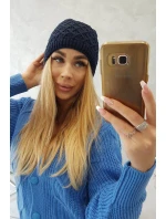 Fleecová čiapka K204 tmavo modrá