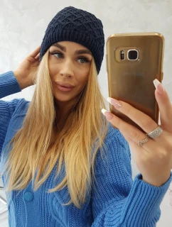 Fleecová čepice model 18750829 tmavě modrá - K-Fashion