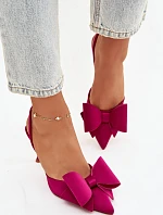 Lodičky s odkrytými patami a mašlí Fuksie Eklevia