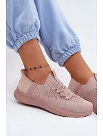 Materiálové nazouvací sportovní dámské boty Růžové Olive