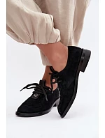Dámské barefoot polobotky z přírodní semiše model 22356081 černé - D&A