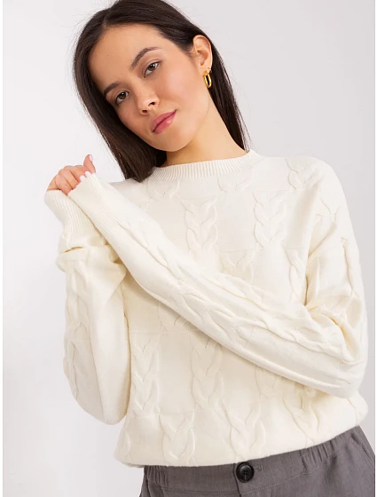 Sweter AT SW model 19034320 ecru - FPrice Sweter AT SW model 19034320 ecru - FPrice