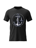 Dámske bavlnené tričko s potlačou - Sailor - čierne