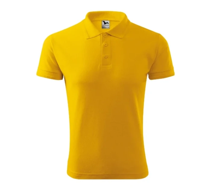 Pánska polokošeľa Pique žltá
