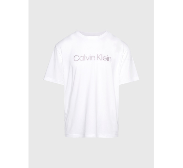 Pánske tričko na spanie S/S CREW NECK 000NM2501E 100 white - Calvin Klein