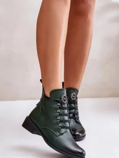 Dámske členkové topánky ASA198-21 model 201242 Dark green - Jezzi