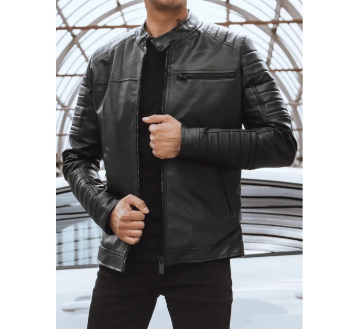 Pánská kožená bunda černá Dstreet model 21965530 - FashionStreet
