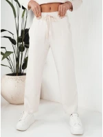 Dámské kalhoty se širokými nohavicemi ecru Dstreet model 21972902 - FashionStreet
