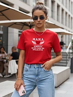 Dámske tričko M.A.M.A. Special Task Unit červená FashionStreet NX5026RY